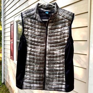 Black & Gray Eddie Bauer Women's MicroTherm Down Vest